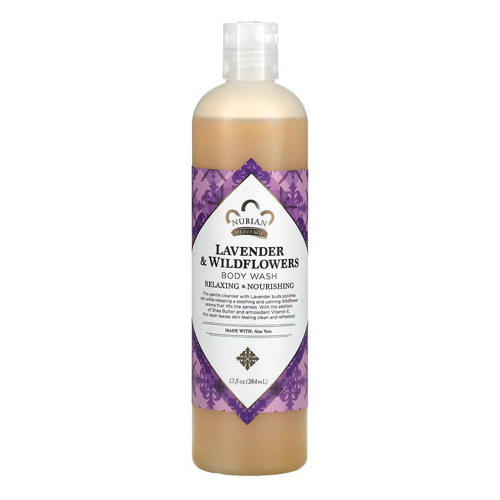 Nubian Heritage Lavender And Wildflowers Body Wash, 13 Oz